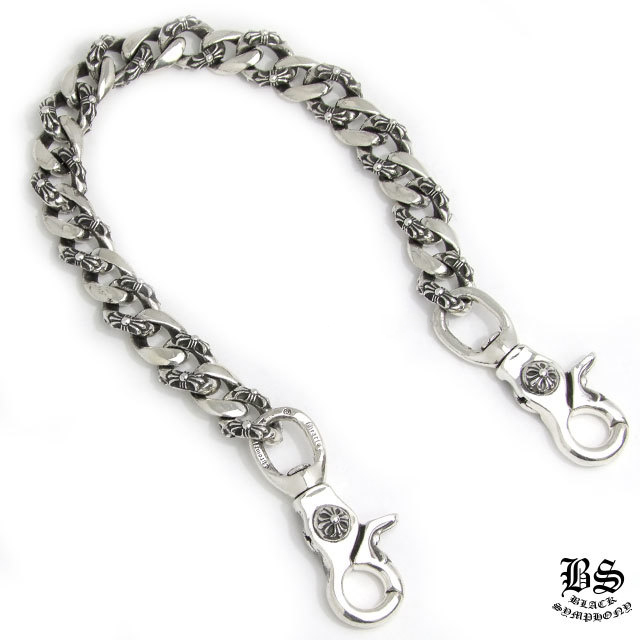 クロムハーツ ウェーブウォレット ミニ & ファンシーウォレットチェーン & Dキーリング クロスボタンの組み合