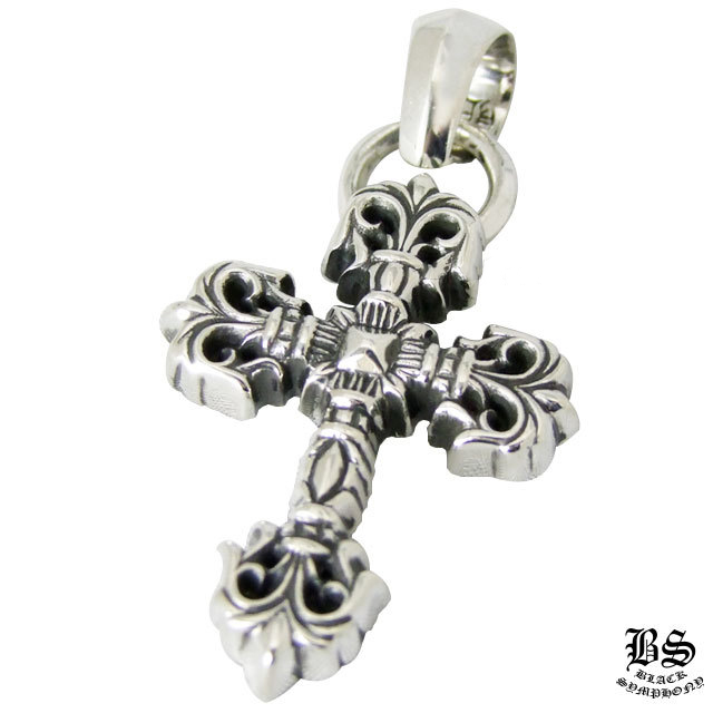 クロムハーツ フィリグリークロスペンダント XS with ベイル＆ペーパーチェーンネックレス20インチセット