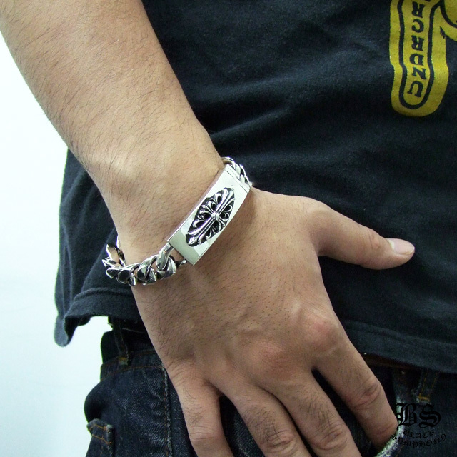 クロムハーツ フローラルクロスIDブレスレットクラシックチェーン