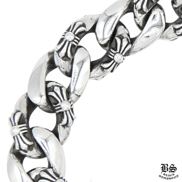 クロムハーツ フローラルクロス IDブレスレット ファンシーチェーン