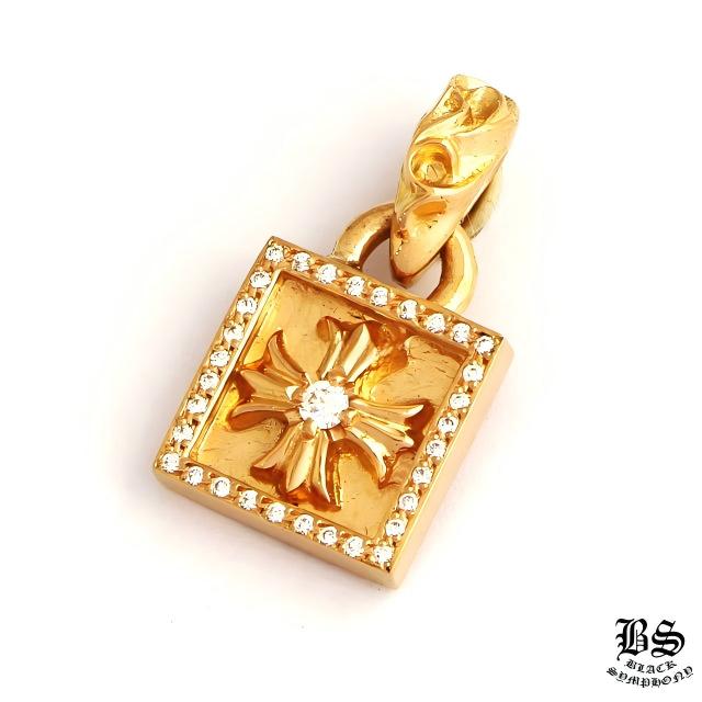 Chrome Hearts クロムハーツ フレームドCHプラスチャームwithパヴェダイヤモンド22K