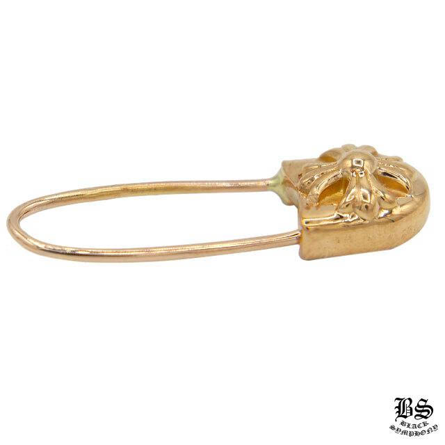 クロムハーツ CHプラスセーフティーピンスモールピアス22K