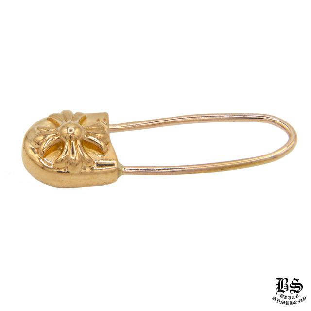 クロムハーツ CHプラスセーフティーピンスモールピアス22K