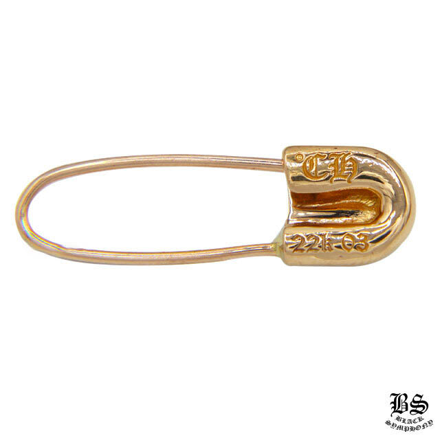 クロムハーツ CHプラスセーフティーピンスモールピアス22K