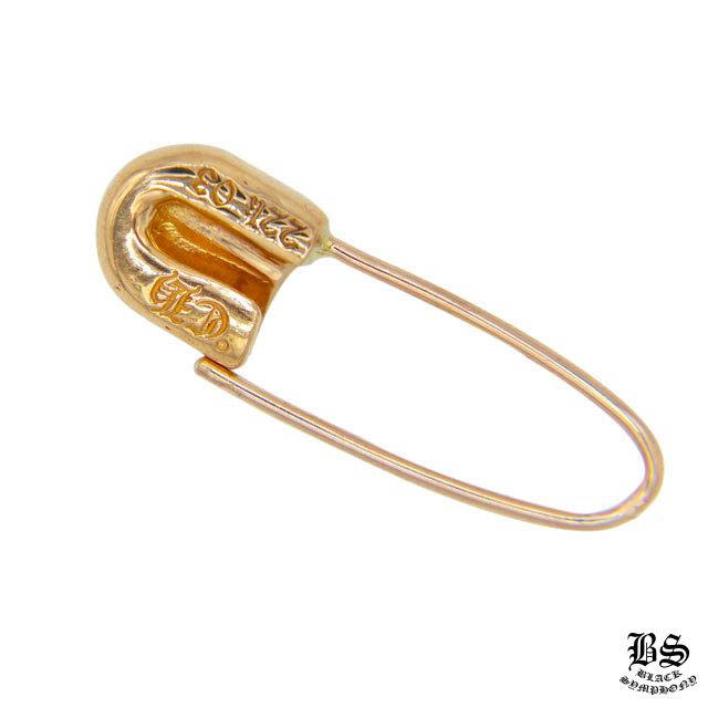 クロムハーツ CHプラスセーフティーピンスモールピアス22K