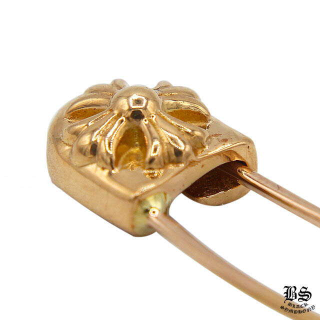 クロムハーツ CHプラスセーフティーピンスモールピアス22K