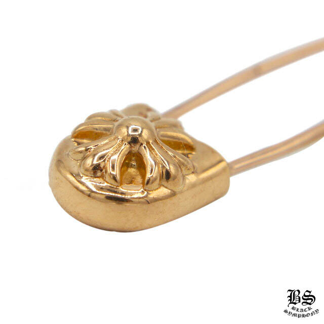 クロムハーツ CHプラスセーフティーピンスモールピアス22K
