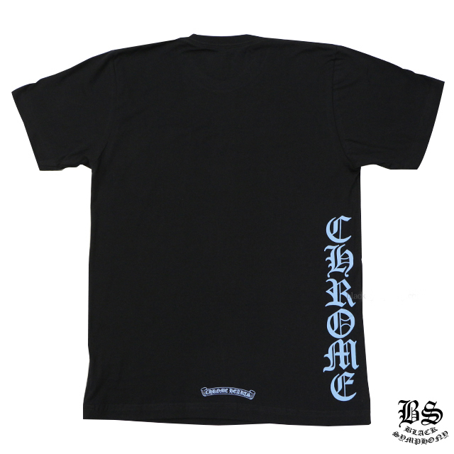 【Chrome Hearts】クロムハーツ Tシャツ ロゴブルー ブラック