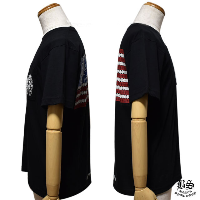 【Chrome Hearts】クロムハーツ Tシャツ スターズ＆ストライプス ブラック