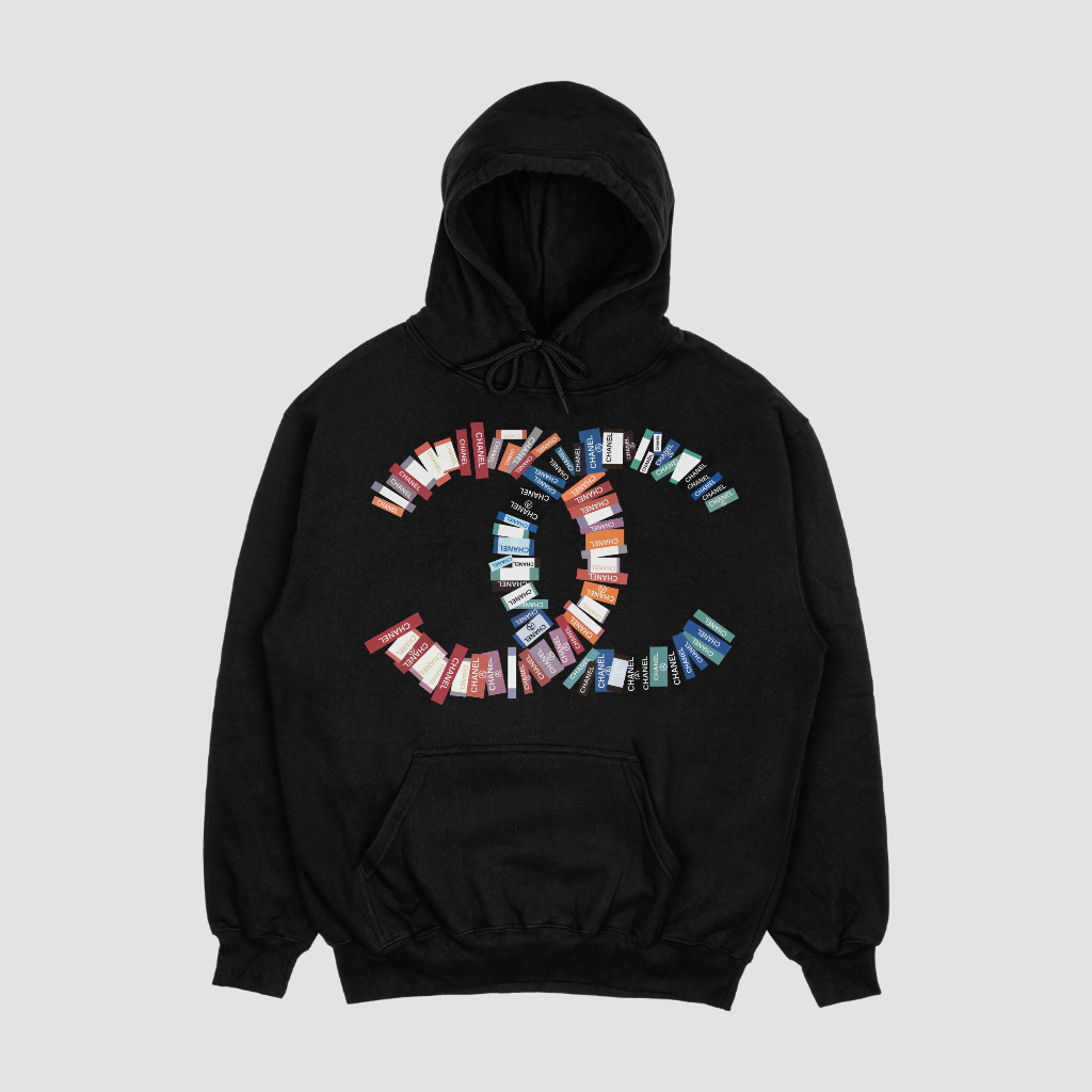 CHANEL 漫画文字プリントのパーカー