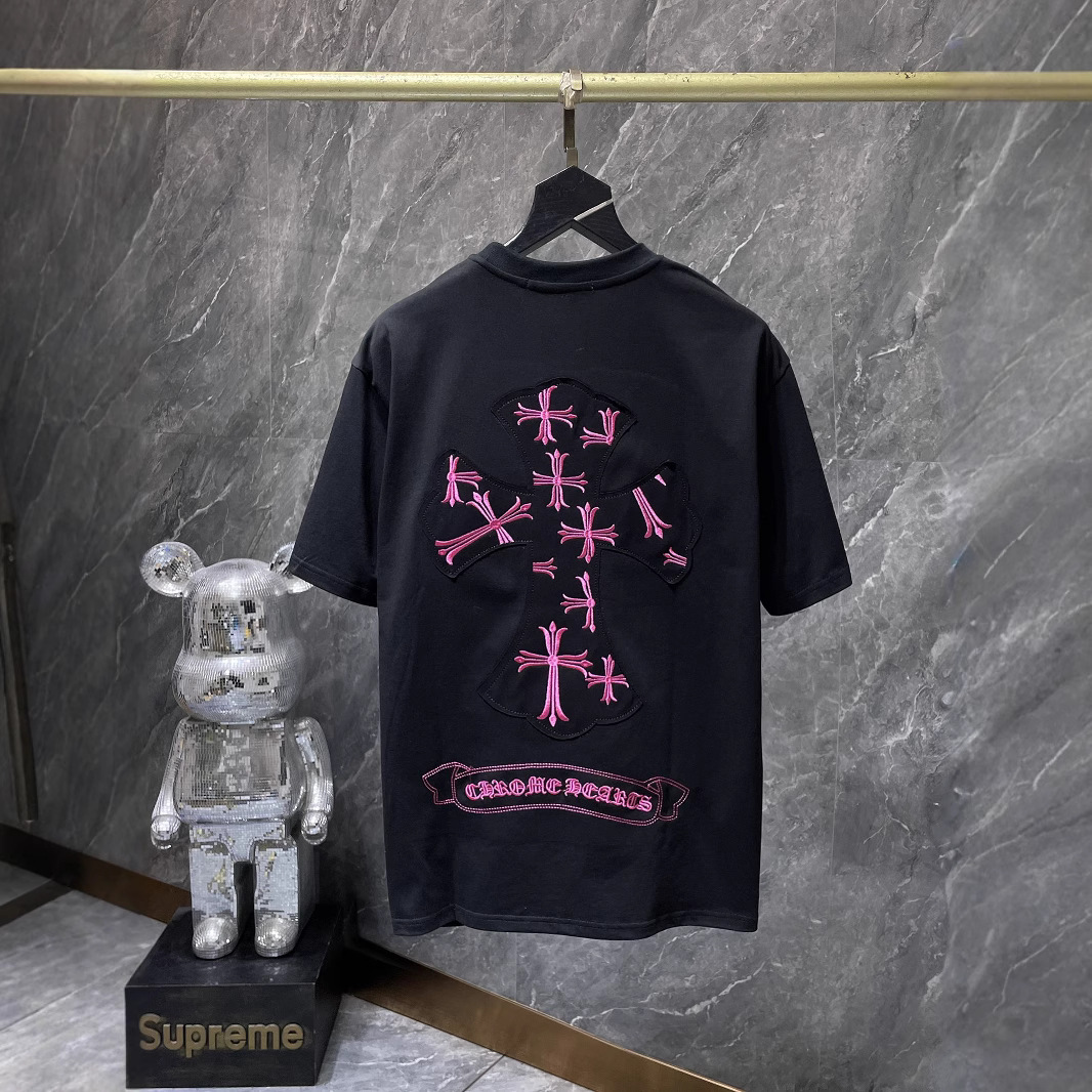 Chrome Hearts/クロムハーツ 2026SS夏新作 半袖Tシャツ 男女兼用 黑/白 CHT-26S24