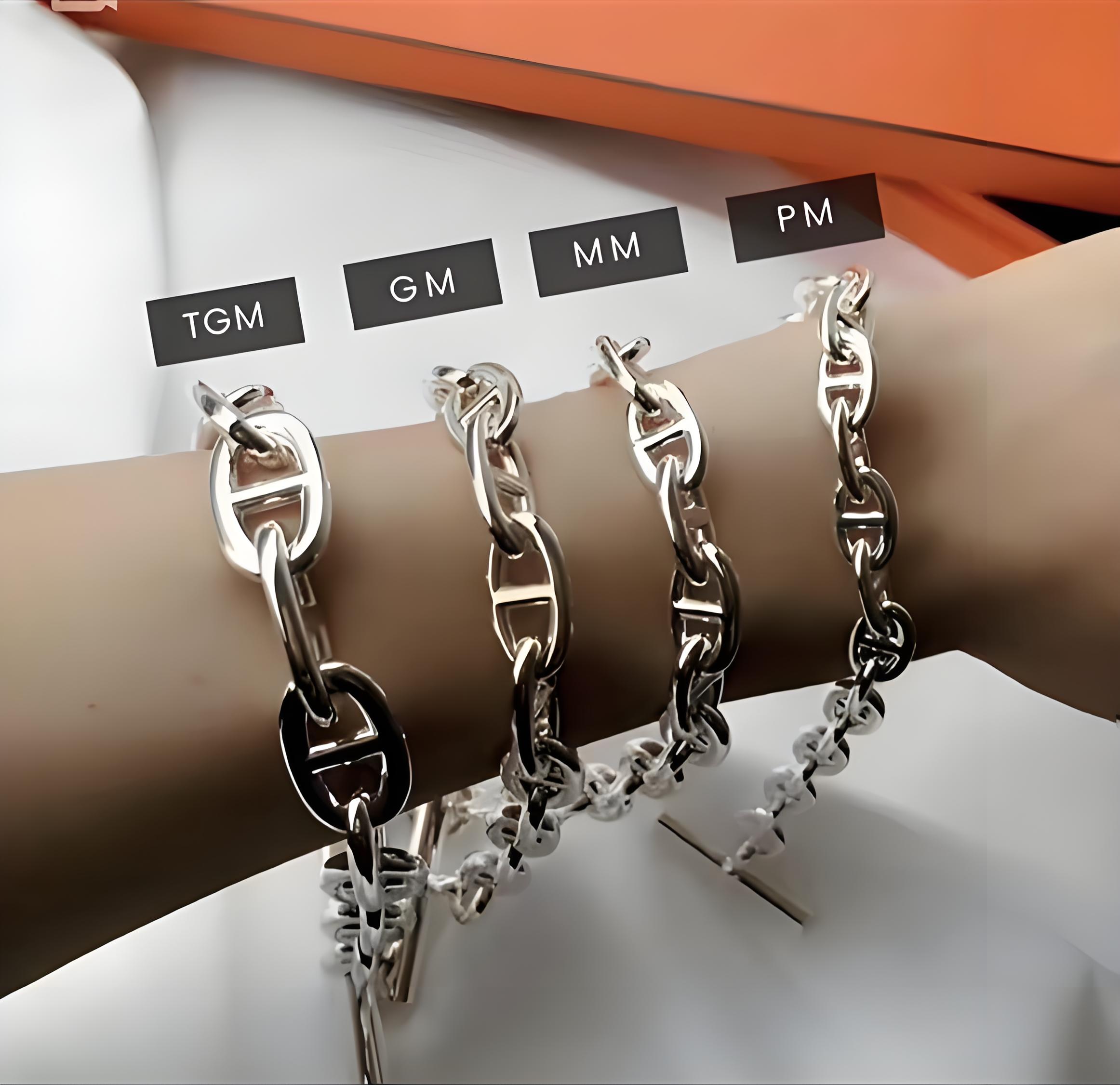 ☆直営店☆ 【HERMES】 シェーヌ・ダンクル ブレスレット TGM GM MM PM