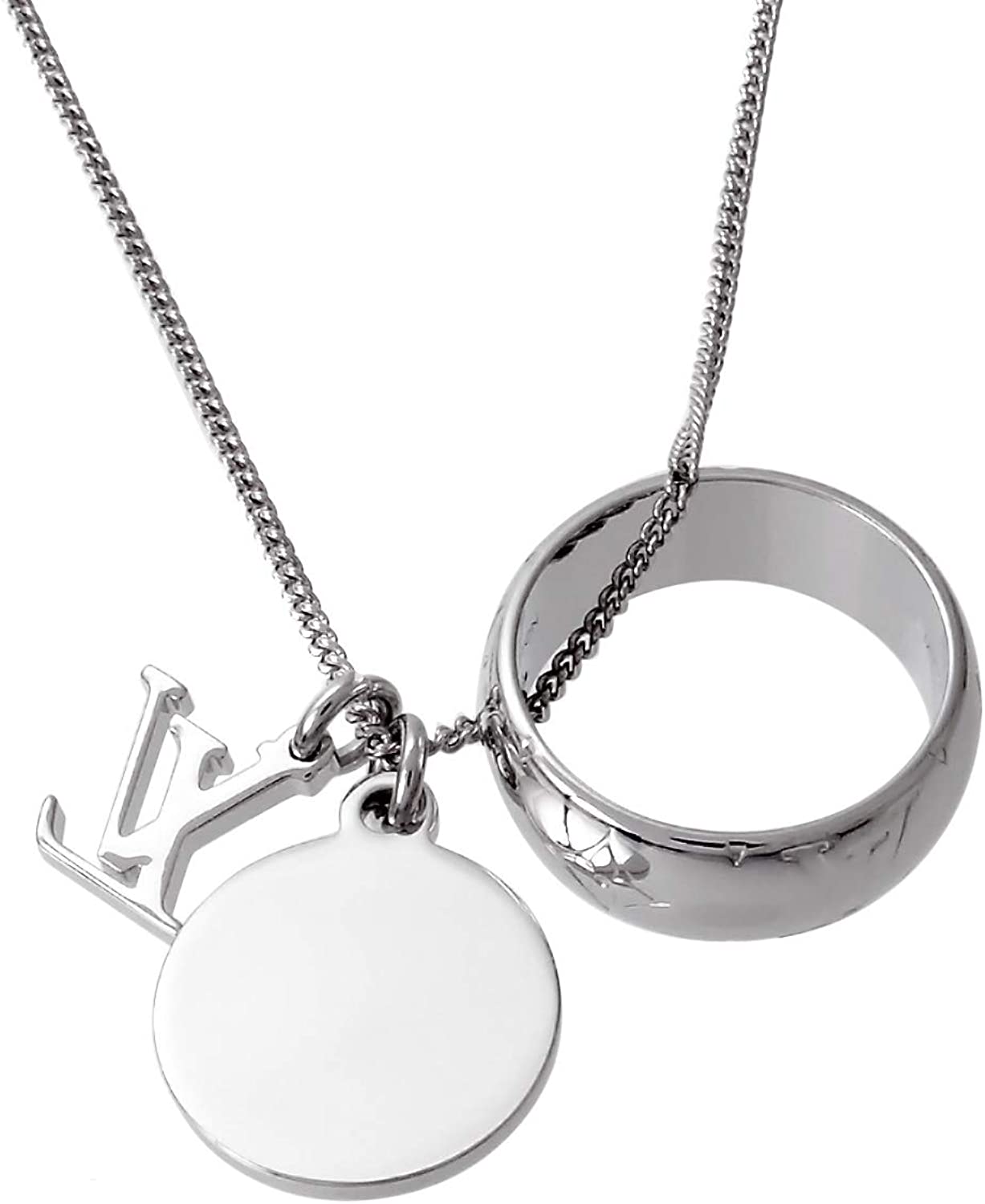 【国内発送/直営店】ネックレス リングネックレス モノグラム M62485 (シルバー)