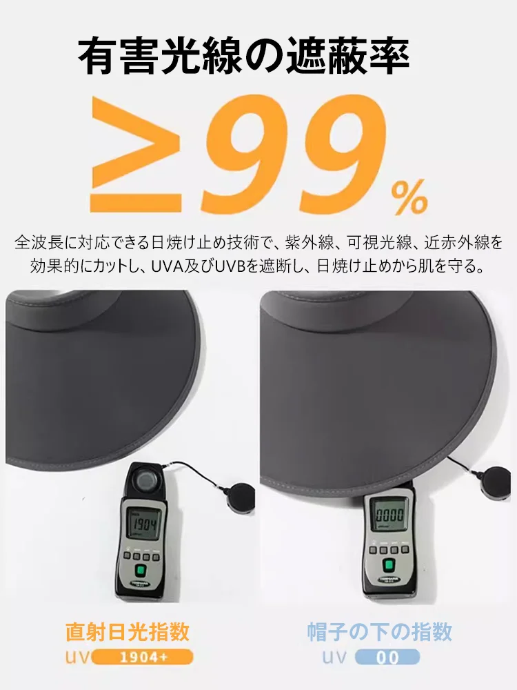 【ランニング キャップ】巻き収納可能の冷感UV対策つば広サンバイザー