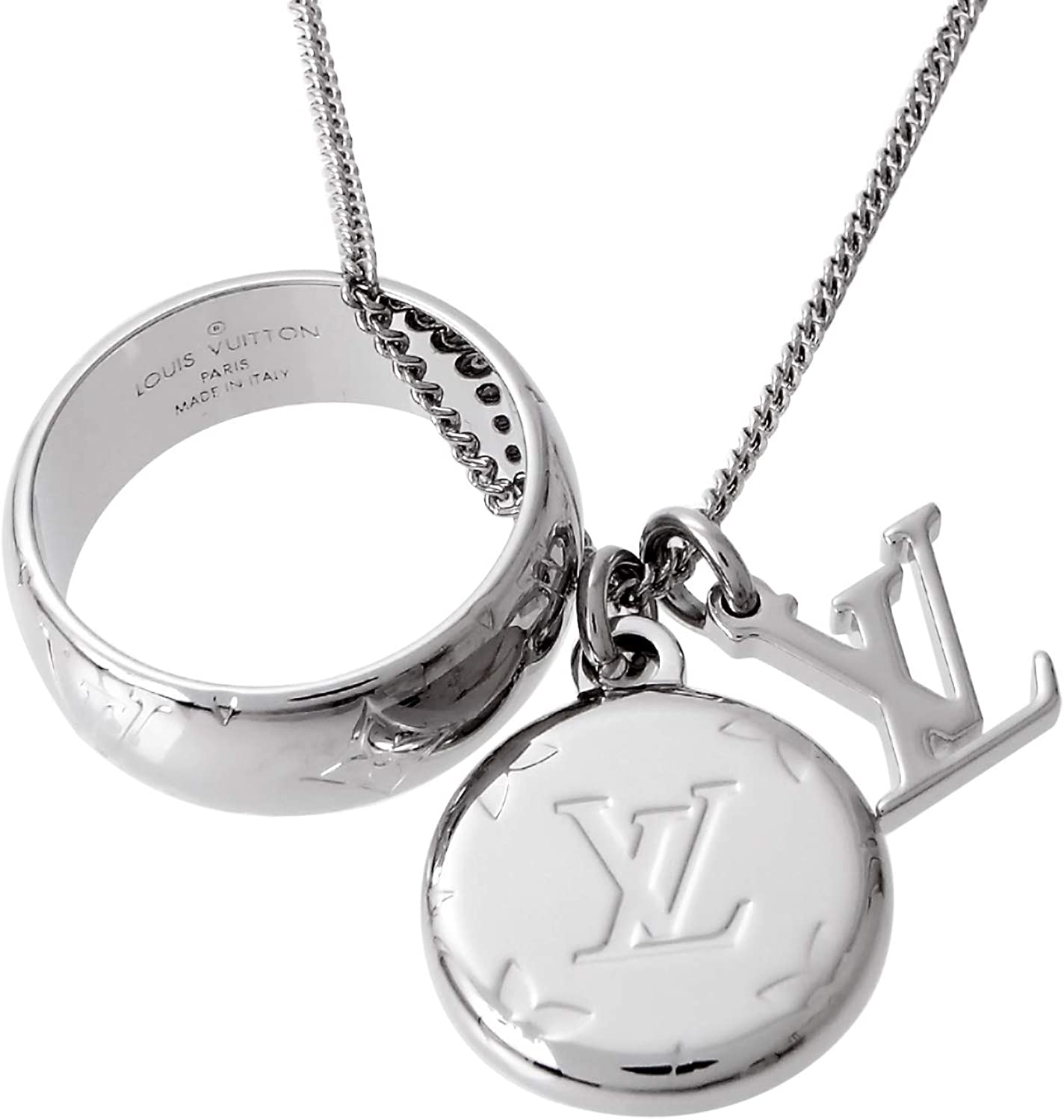 【国内発送/直営店】ネックレス リングネックレス モノグラム M62485 (シルバー)