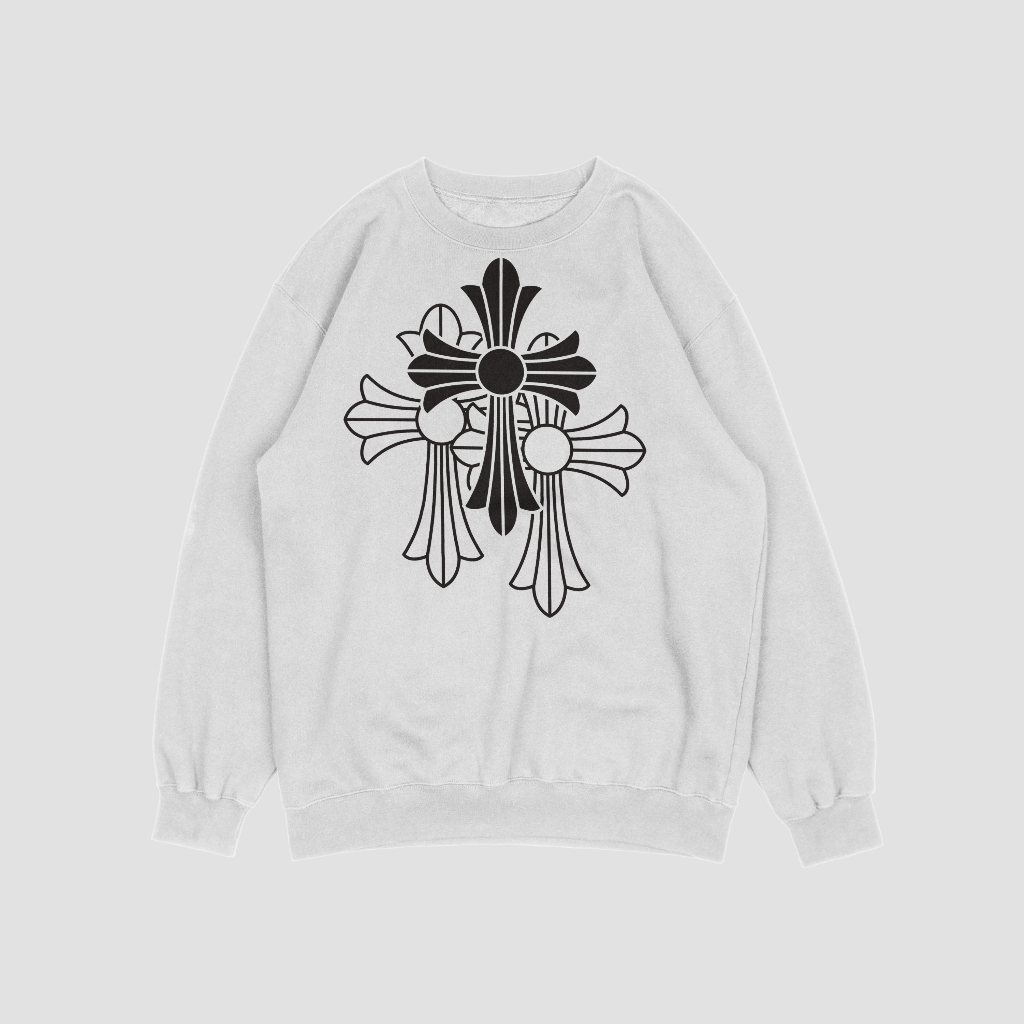 Chrome Hearts クラシックなロゴプリントスウェット クル