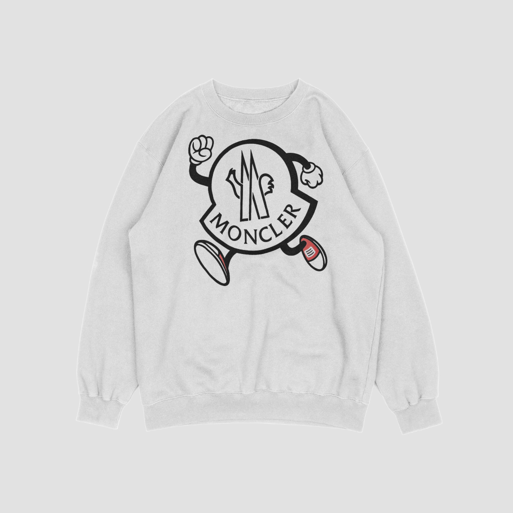 MONCLERスウェット クル パーカー プリント  綿　男女兼用