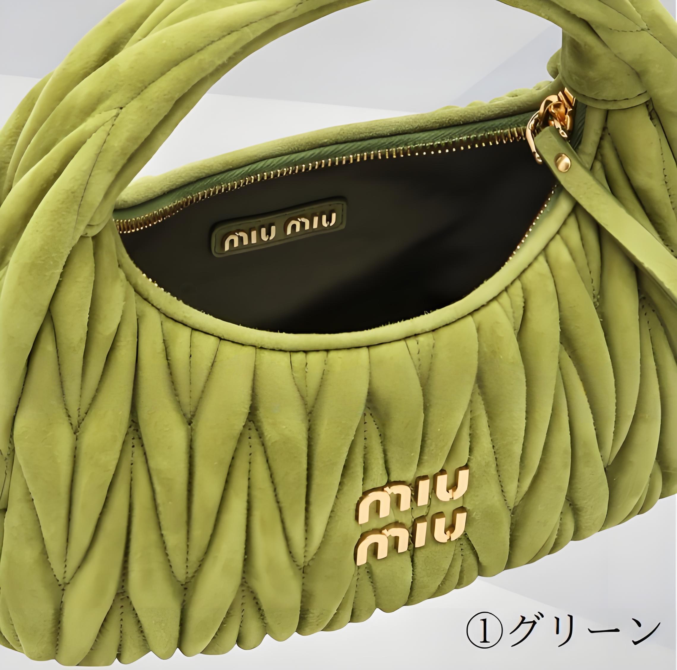 《比類なき逸品》MIU MIU/ミュウミュウ ★マトラッセ スエード レザー バッグ