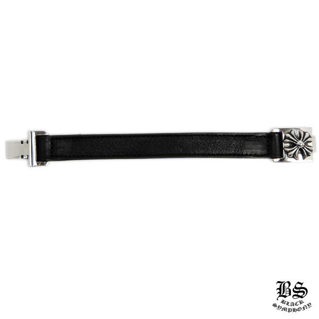 クロムハーツ ハーネス ブレスレット CHプラス ブラック レザー