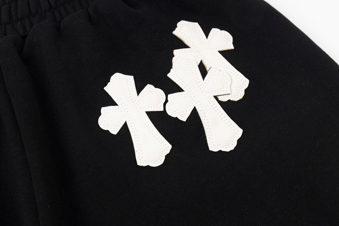 【Chrome Hearts】クロムハーツ トリプルクロス CHロゴ 刺繍ショーツ9049