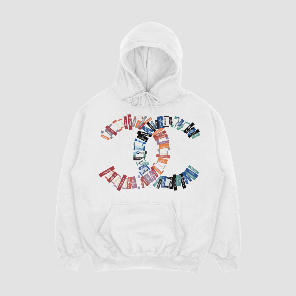 CHANEL 漫画文字プリントのパーカー