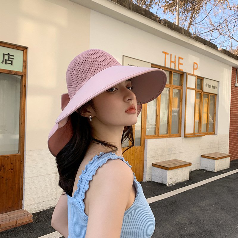 女性うなじまで守る日よけハット
