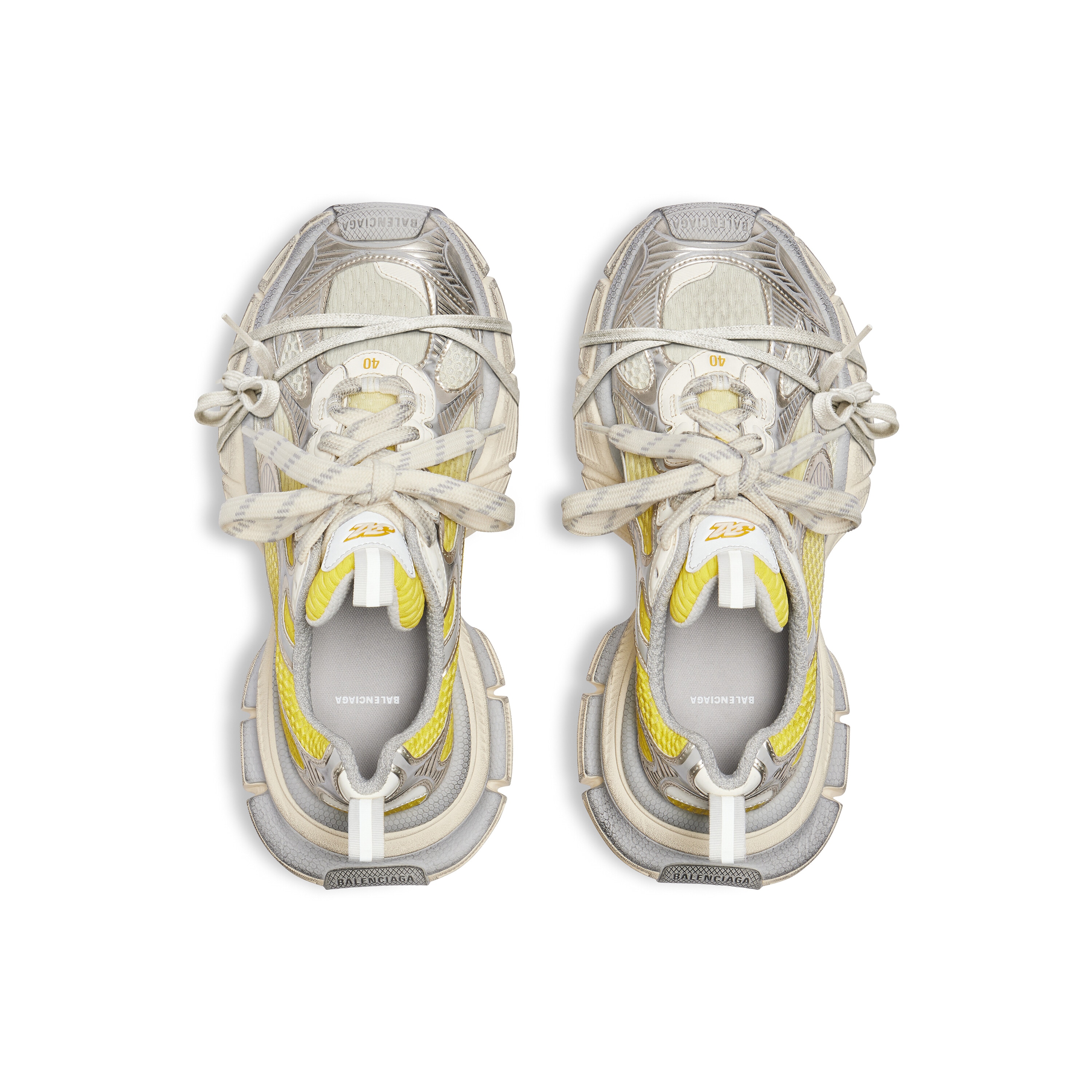 イエロー/オフホワイト/グレー の メンズ 3xl Gradient スニーカー