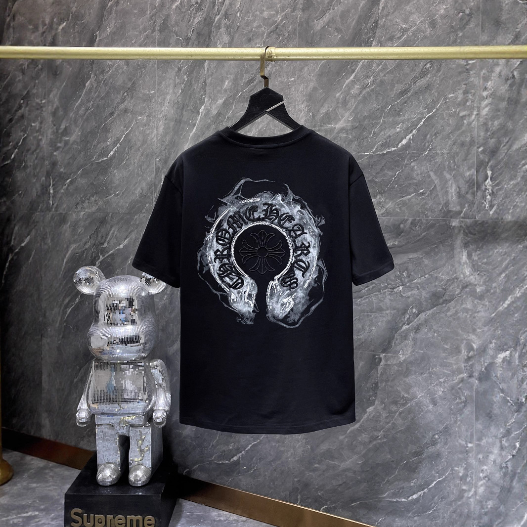 【今季注目】Chrome Hearts/クロムハーツ 2026SS夏新作 半袖Tシャツ 男女兼用 黑/白 CHT-26S15