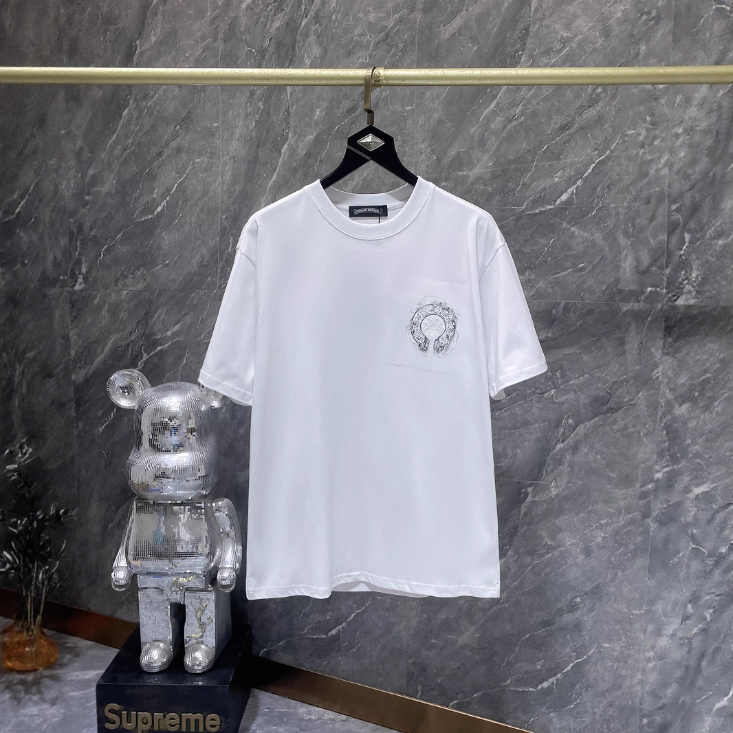 【今季注目】Chrome Hearts/クロムハーツ 2026SS夏新作 半袖Tシャツ 男女兼用 黑/白 CHT-26S15