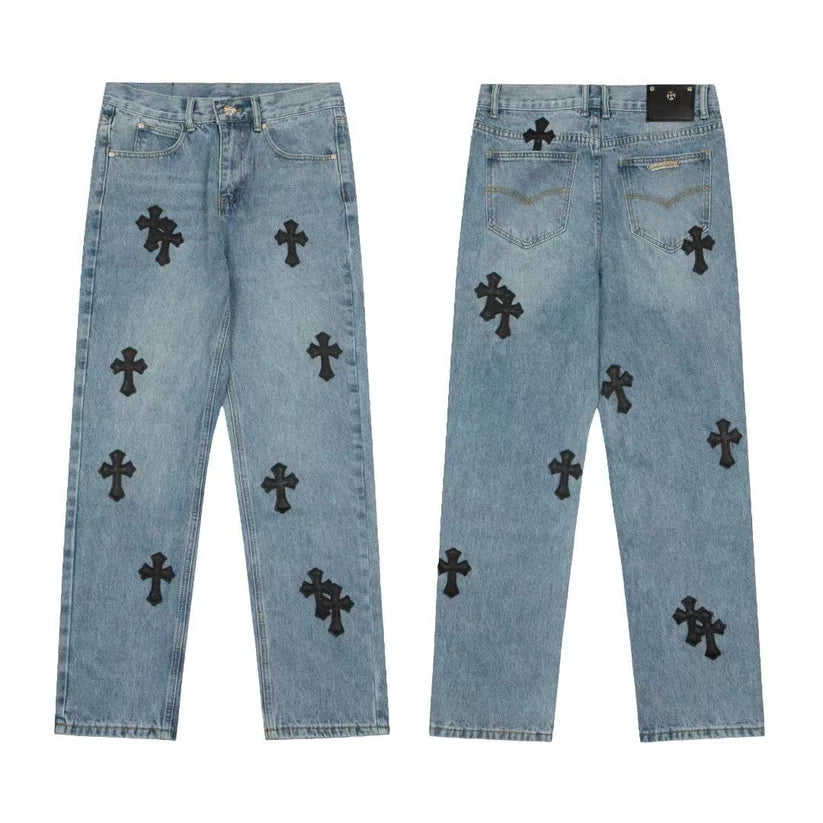 【Chrome Hearts】クロムハーツ Levi's 905 ブラック クロスパッチ ライトブルー ジーンズ