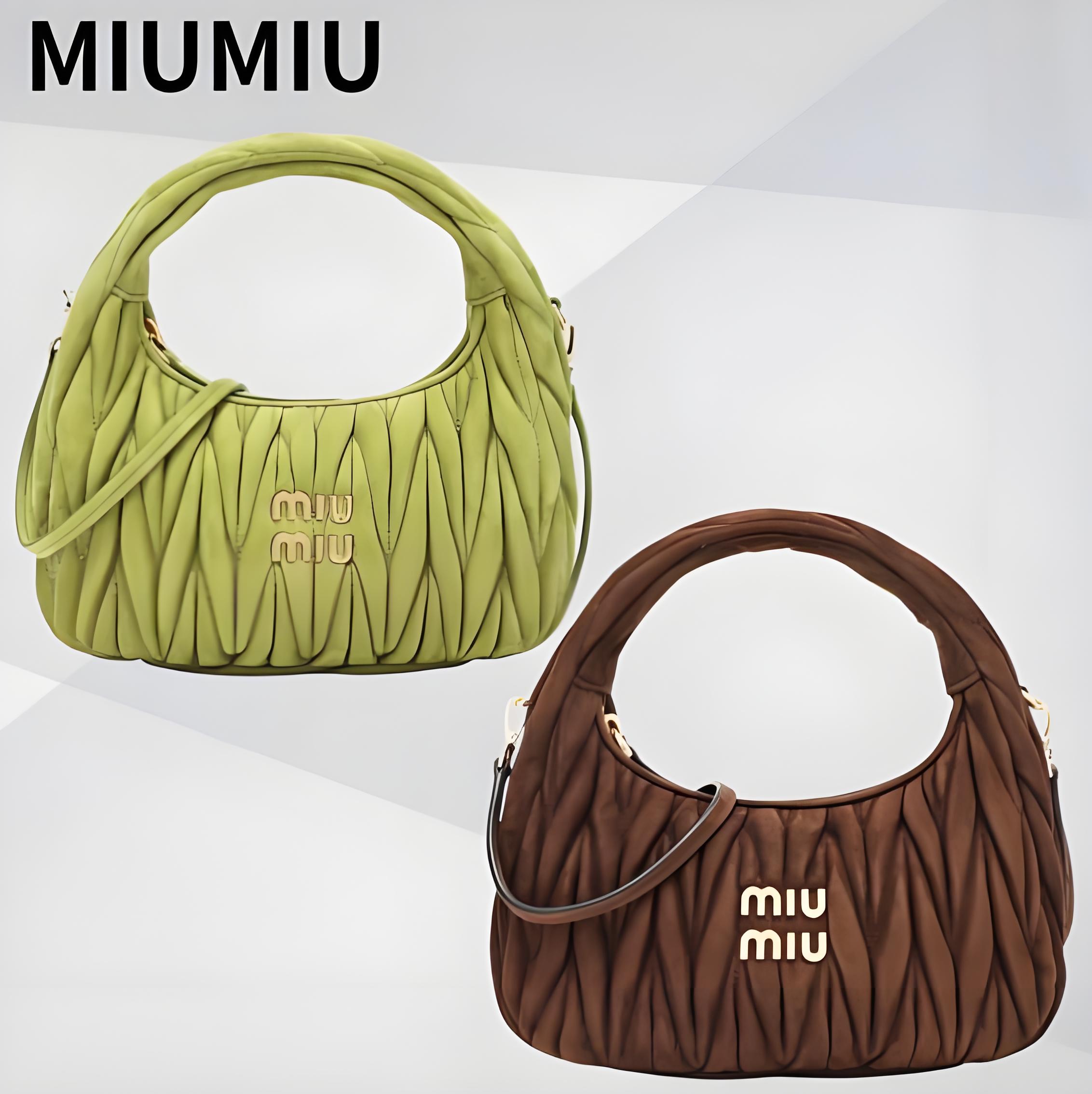 《比類なき逸品》MIU MIU/ミュウミュウ ★マトラッセ スエード レザー バッグ