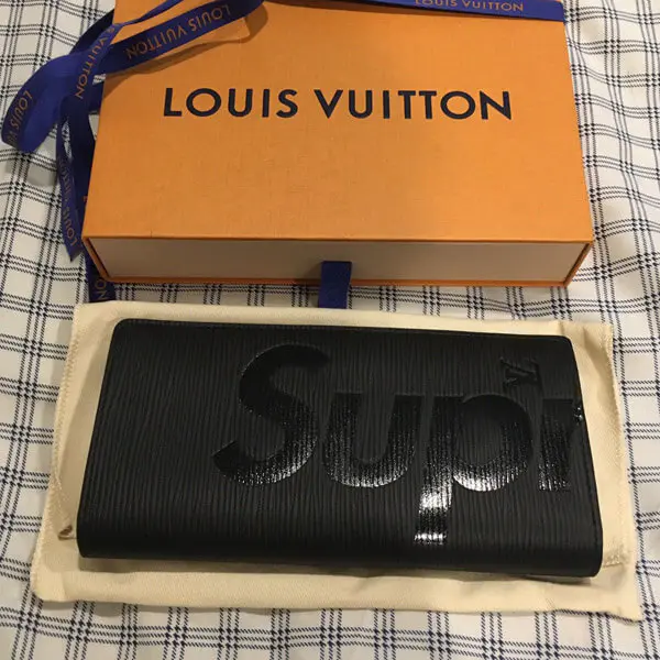 ルイヴィトン LOUIS VUITTON ポルトフォイユ ブラザ 札入れ 小銭入れ 二つ折り シュプリーム SUPREME 長財布 エピ ノワール(ブラック) M67721