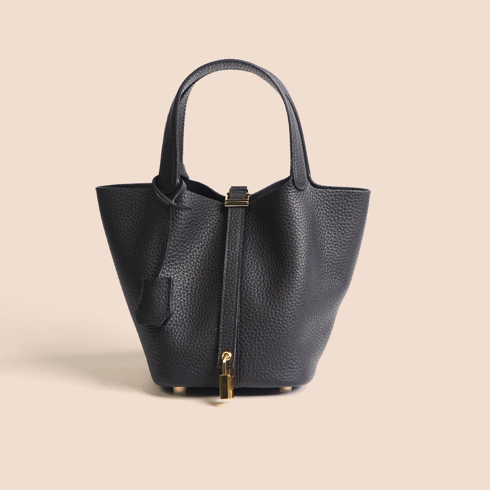 Hermes Etoupe Luxe Lock Tote