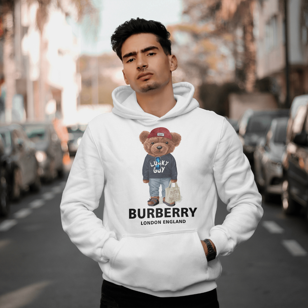 Burberryスウェット クル パーカー プリント  綿　男女兼用
