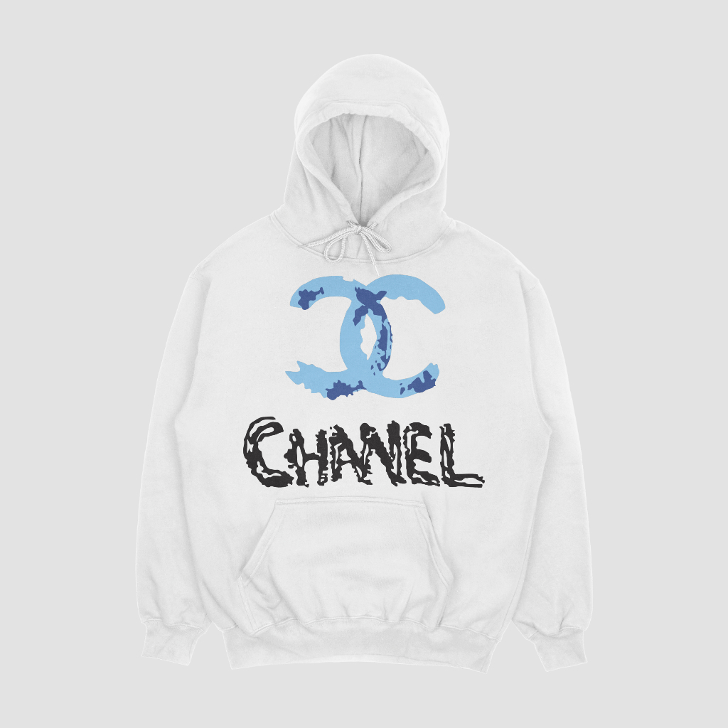 CHANEL 漫画文字プリントのパーカー