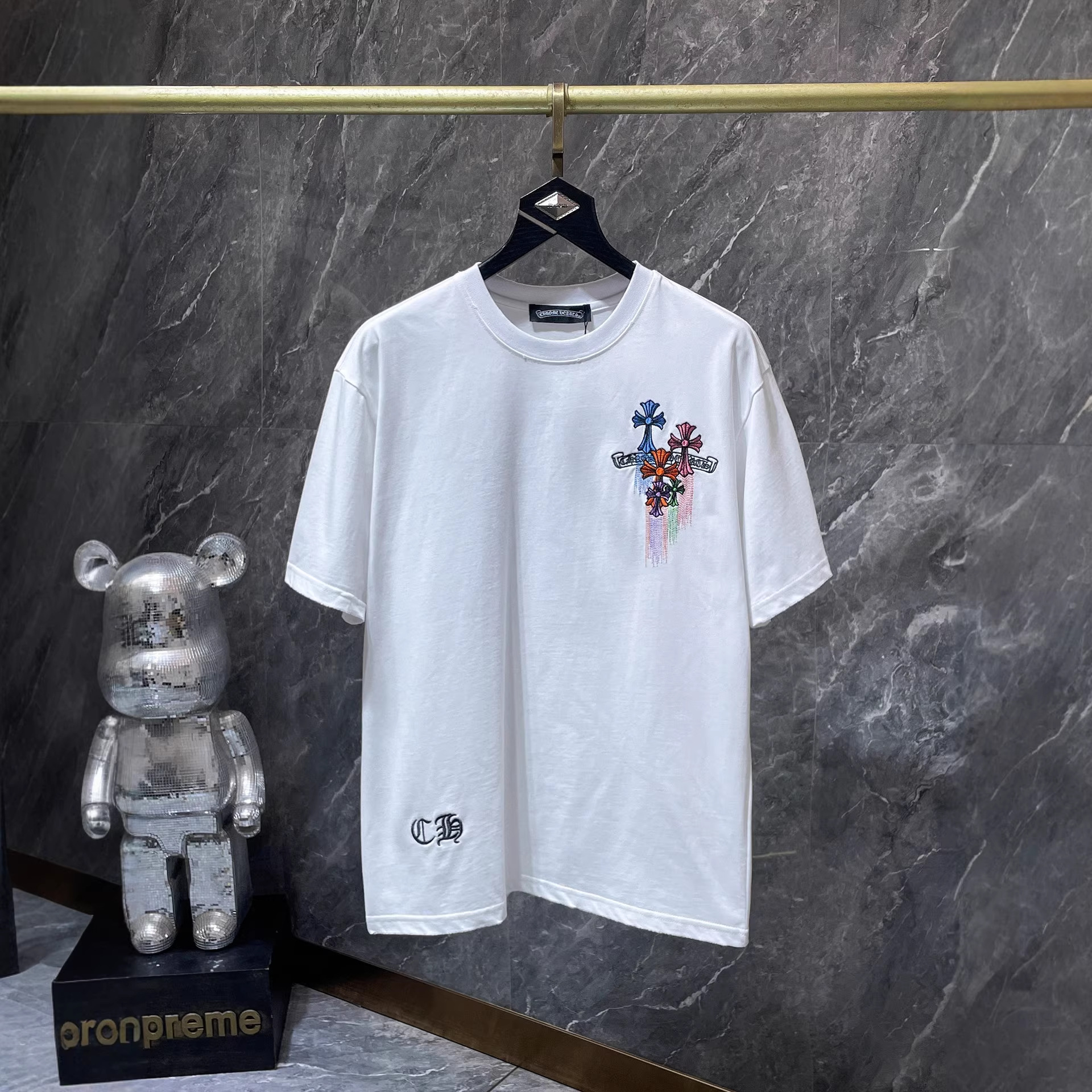 Chrome Hearts/クロムハーツ 2026SS夏新作 半袖Tシャツ 男女兼用 黑/白 CHT-26S22
