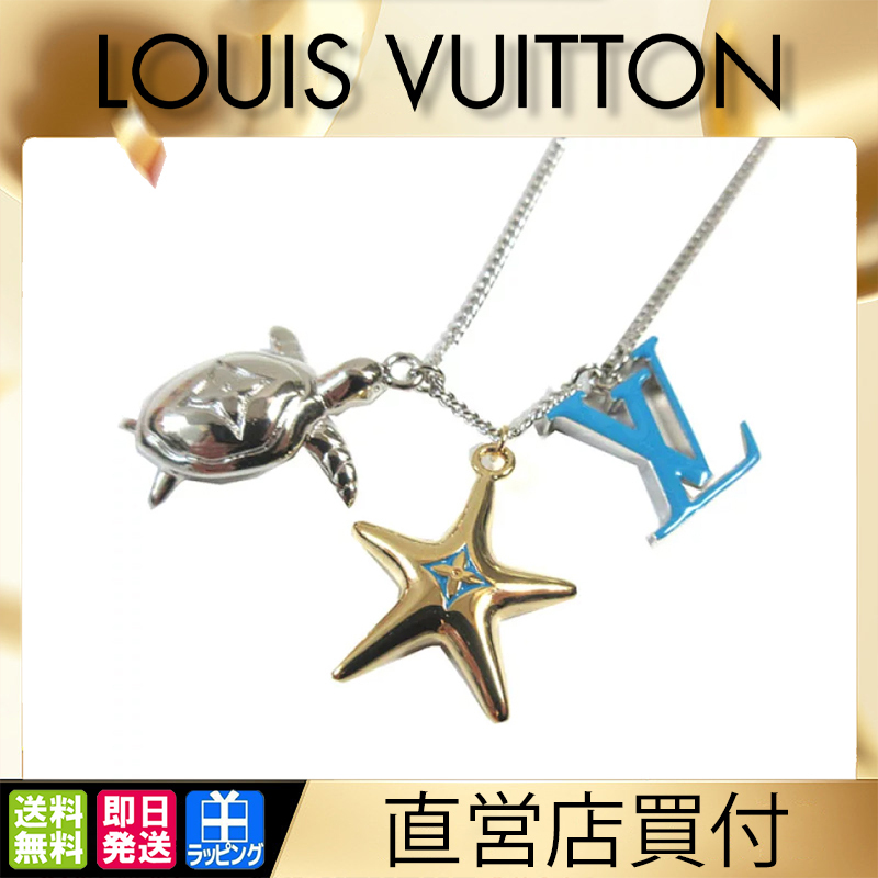 【国内発送/直営店】LVタートル ネックレスカメ LV イニシャル メンズ アクセサリー ヒトデ
