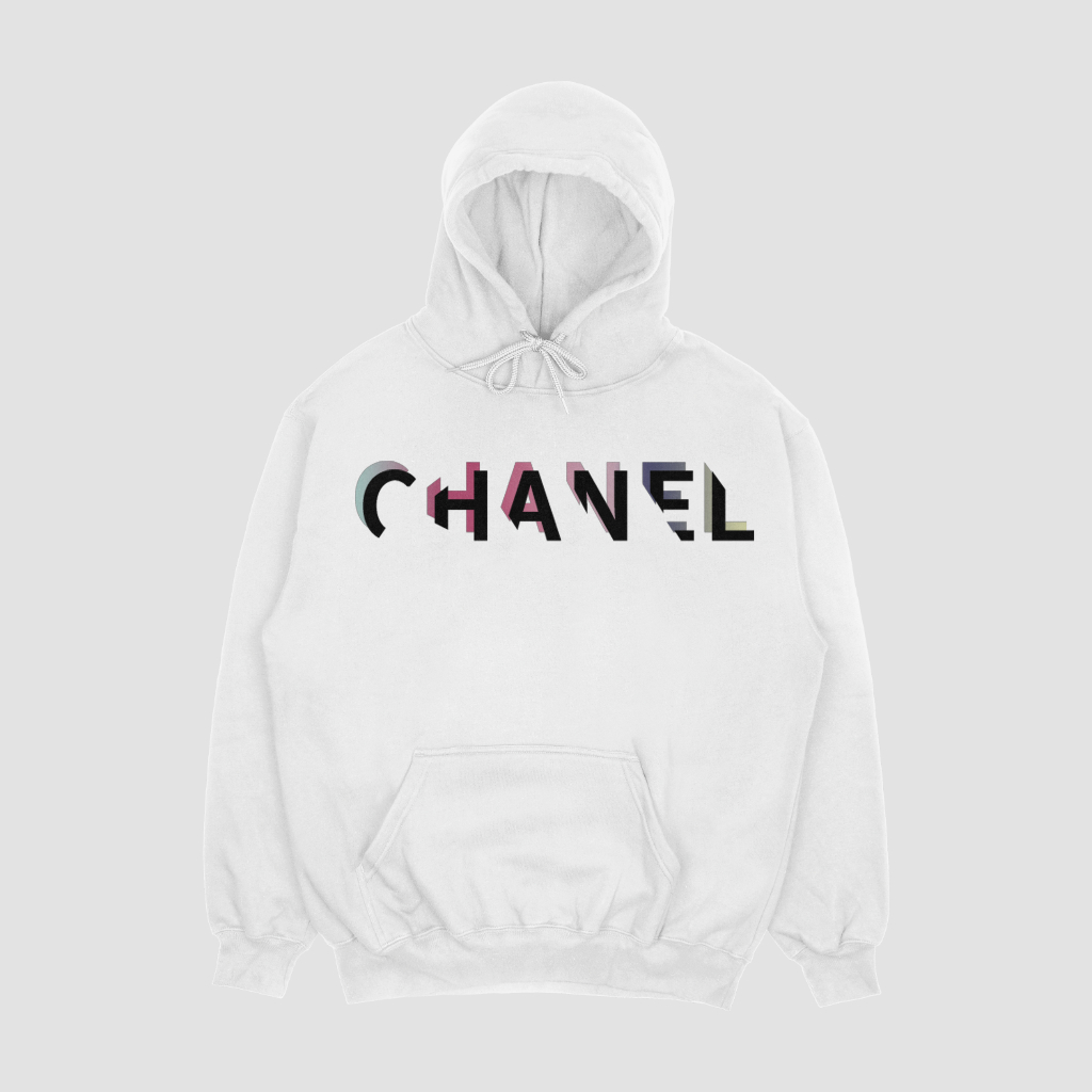 CHANEL アルファベットプリントのパーカー