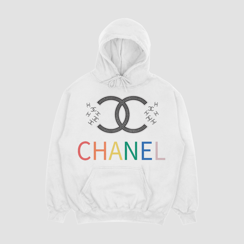 CHANEL 漫画文字プリントのパーカー