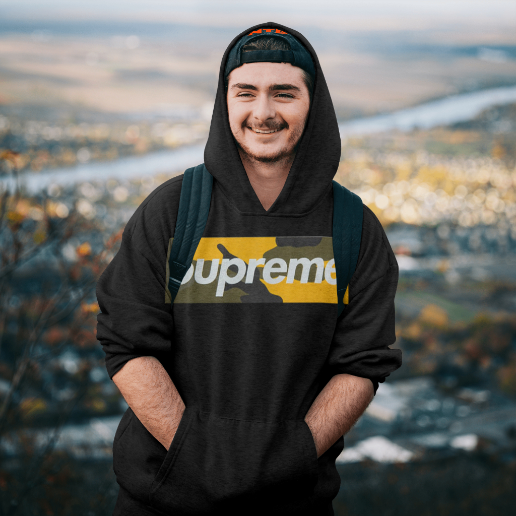 Supremeスウェット クル パーカー プリント  綿　男女兼用