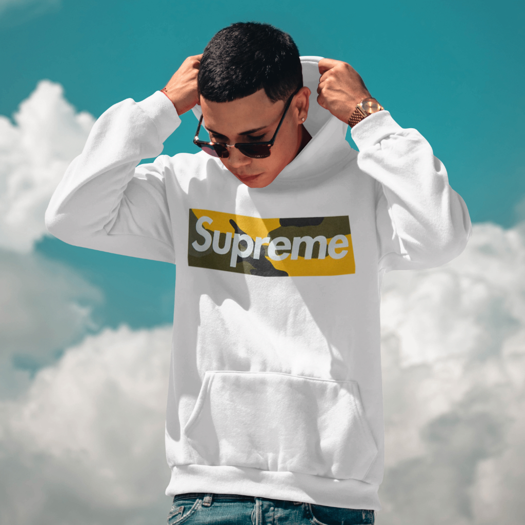 Supremeスウェット クル パーカー プリント  綿　男女兼用