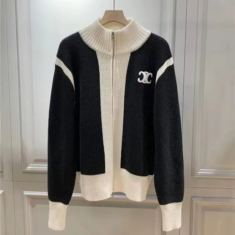 LOEWE高品質刺繍ニットカーディガンセーター