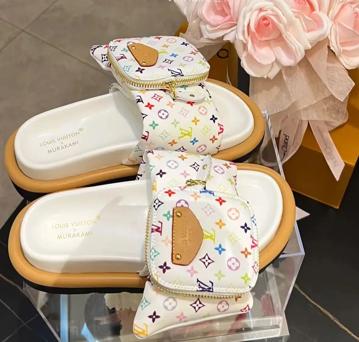 🔥50%OFF🔥🎐LOUIS VUITTON 新しいベルクロプラットフォームシルクサテンエンボスサンダル