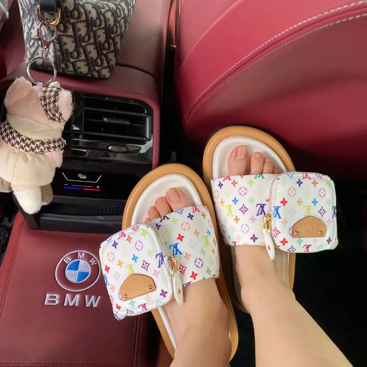 🔥50%OFF🔥🎐LOUIS VUITTON 新しいベルクロプラットフォームシルクサテンエンボスサンダル