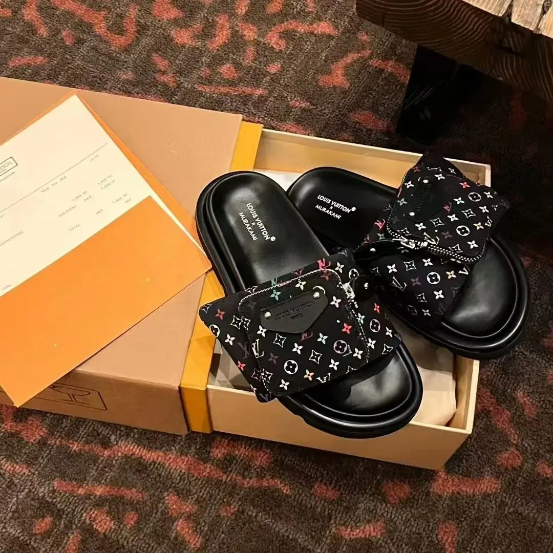 🔥50%OFF🔥🎐LOUIS VUITTON 新しいベルクロプラットフォームシルクサテンエンボスサンダル