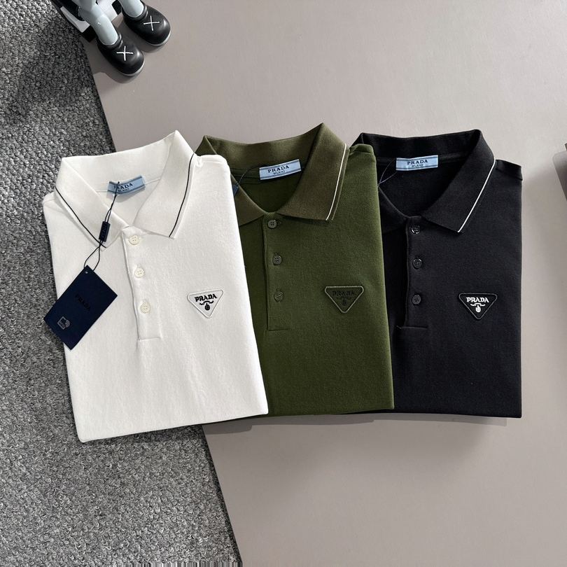 【Prada】プラダ 2025年春夏新作 ポロシャツ 半袖 T138072 3色展開
