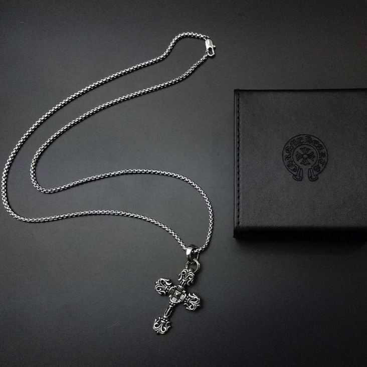 クロムハーツ フレームドCHプラス チャーム ネックレス 男女兼用 (60cm)