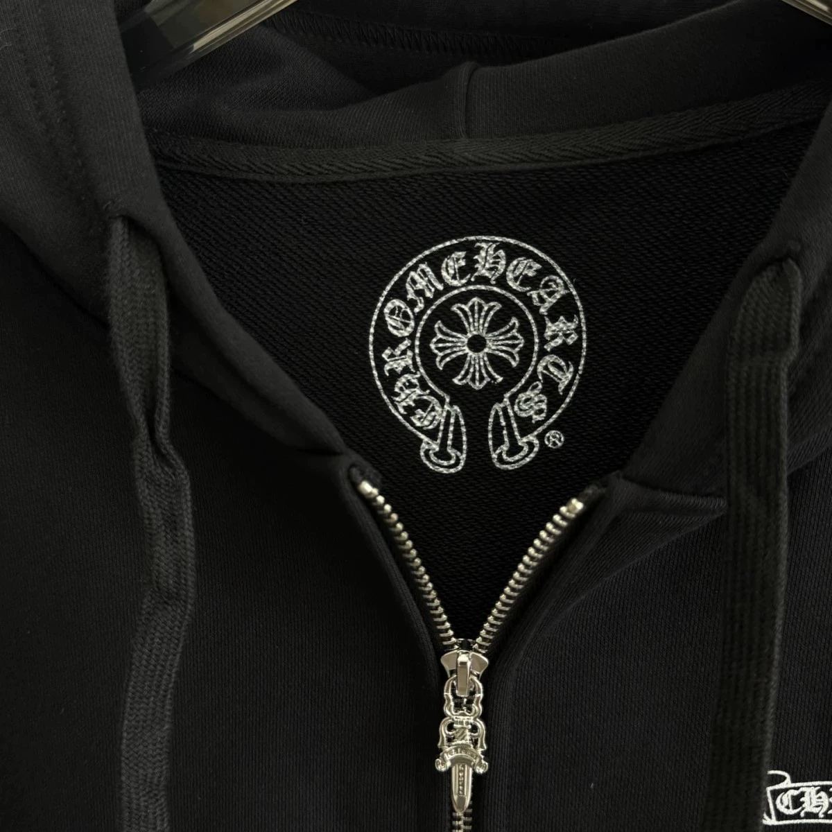 【クロムハーツ】 Chrome Hearts Zip Up Hoodie クロムハーツ パーカー ブラック【男女兼用】