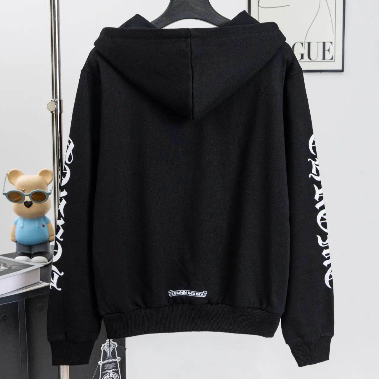 Chrome Hearts/クロムハーツ パーカー ロゴ ジップアップ ホワイト サイズ:S~XL 男女兼用 G8805
