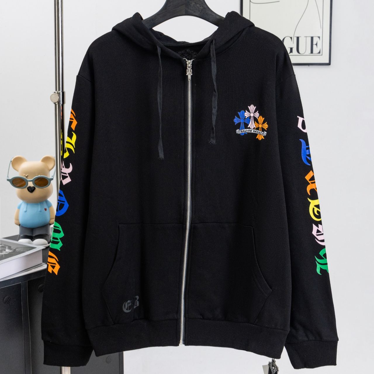 クロムハーツ パーカー カラフルクロス ジップアップ｜カラフルクロスデザイン フーディー メンズ・ユニセックス